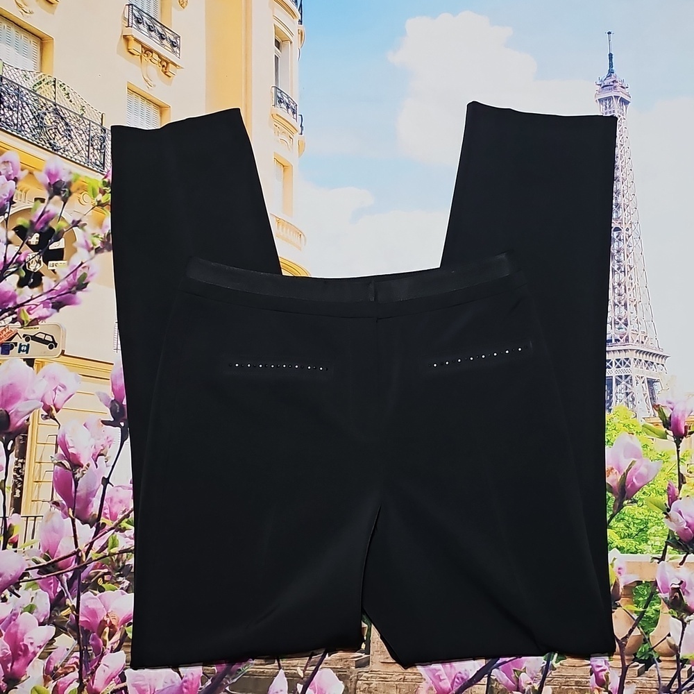 Joseph‎ Ribkoff Pleated Black Pants Size 4